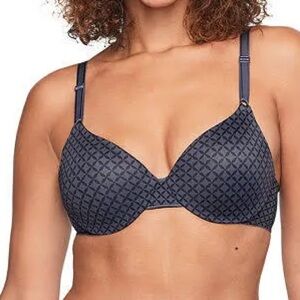 Warner's Blue Full-Coverage Bra with Molded Cups